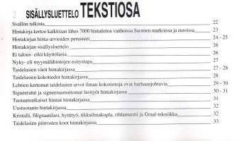 Designlasin hintakirja = Design glass price guide = Prisbok över designglas = Preishandbuch für Designglas