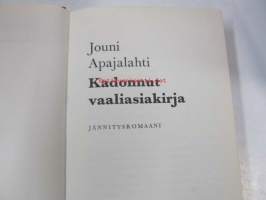 Kadonnut vaaliasiakirja -jännitysomaani