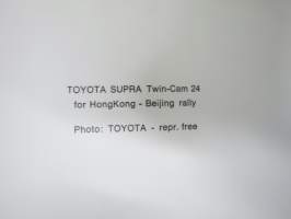 Toyota Supra Twin-Cam 24 for Hong Kong - Beijing Rally -valokuva / pressikuva