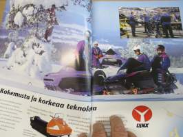 Lynx moottorikelkka 1995 -myyntiesite / snow scooter brochure