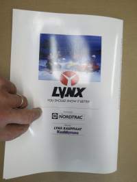 Lynx moottorikelkka 1995 -myyntiesite / snow scooter brochure