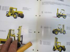 Hyster teollisuustrukit - sähkökäyttöiset kimmorengastrukit &amp; ilmarengastrukit, polttomoottorikäyttöiset ilmarengastrukit, maasto- ja erikoistrukit -myyntiesite