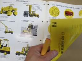 Hyster teollisuustrukit - sähkökäyttöiset kimmorengastrukit &amp; ilmarengastrukit, polttomoottorikäyttöiset ilmarengastrukit, maasto- ja erikoistrukit -myyntiesite