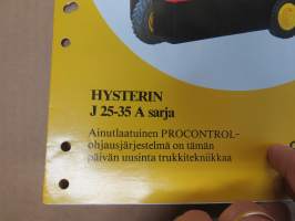 Hyster 3-pyöräiset sähkötrukit J 25-35 A sarja / trukki -myyntiesite