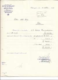 Stockmann Oy Ab Helsingfors 1926 firmalomake