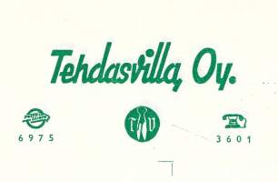 Tehdasvilla Oy Riihimäki 1955firmalomake