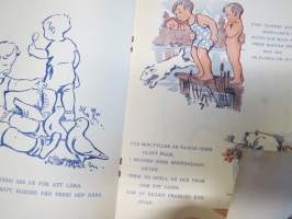 Mats och Majkens missöden -småfolket hjälper... slaget stundar - slut är all frid - nu gäller kämpa och strida -talkoo- ja sotahenkinen julkaisu lapsille v. 1942