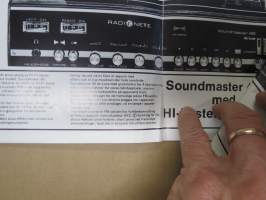 Radionette Soundmaster 45 de Luxe med grammofon HI-FI Stereo DIN 45.500 -myyntiesite, tanskankielinen