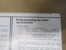 Radionette Soundmaster 45 de Luxe med grammofon HI-FI Stereo DIN 45.500 -myyntiesite, tanskankielinen