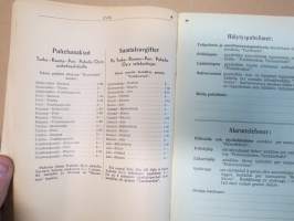 Turun puhelinluettelo 1938-1939 Åbo telefonkatalog, sisältää myös puhelintilaajien numerojärjestysluettelon