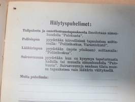 Turun puhelinluettelo 1938-1939 Åbo telefonkatalog, sisältää myös puhelintilaajien numerojärjestysluettelon