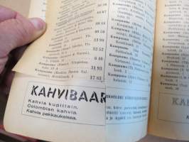 Turun puhelinluettelo 1938-1939 Åbo telefonkatalog, sisältää myös puhelintilaajien numerojärjestysluettelon