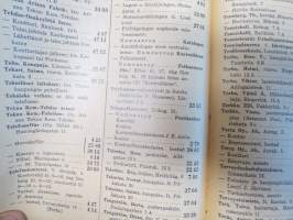 Turun puhelinluettelo 1938-1939 Åbo telefonkatalog, sisältää myös puhelintilaajien numerojärjestysluettelon
