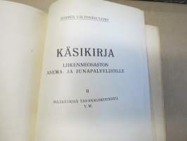 Valtionrautatiet - Käsikirja - liikenneosaston määräyksiä asema- ja junapalvelijoille II - Määräyksiä tavaraliikenteestä y.m.