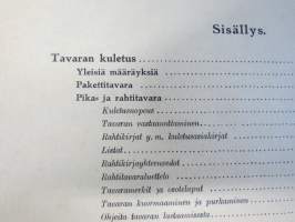 Valtionrautatiet - Käsikirja - liikenneosaston määräyksiä asema- ja junapalvelijoille II - Määräyksiä tavaraliikenteestä y.m.