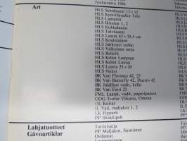 Arabia Finland 1984 - Tuotekuvasto - keräiluotteet, lahjaesineet, taideteolliset, erikoiskalustot, ruukut ja maljakot -kuvitettu