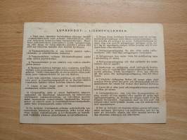 Radiolupa 12-54.  Posti- ja Lennätinhallitus