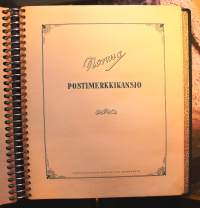 Vanha Norma postimerkkikansio /-albumi suojakotelossa, 1939. Sisältää merkkejä Norja - Ruotsi - Tanska.