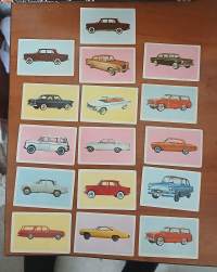 16 kappaletta Hellas Jenkki autosarjan kortteja