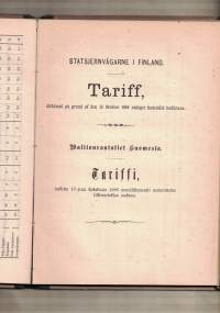 TRAFIK-Reglemente och Taxa jämte Godsklassifikationstabell för Statsjernvägarne i Finland