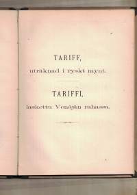 TRAFIK-Reglemente och Taxa jämte Godsklassifikationstabell för Statsjernvägarne i Finland