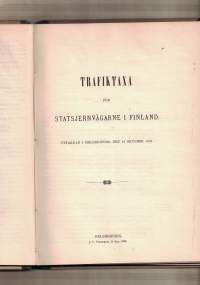 TRAFIK-Reglemente och Taxa jämte Godsklassifikationstabell för Statsjernvägarne i Finland