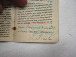 Kiikalan Rekijoen Osuuskassa säästökirja nr 840 Iivari Karistoja