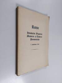 Kutsu Jyväskylän Yliopiston maisterin- ja tohtorinpromootioihin 7. kesäkuuta 1969