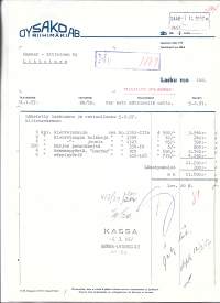 Sako Oy Riihimäki 1957  huolintalasku firmalomake