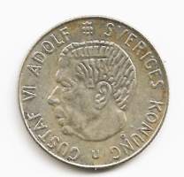 Ruotsi - 1 kruunu 1964 hopeaa 7 g 0,400