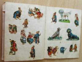 Muistokirja - 36 kiiltokuvasivua ja värssyjä - etukannen sisäluolella vuosiluku 194?