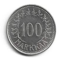 100  markkaa  1958 hopeaa