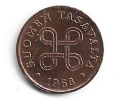 1 penni  1968