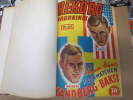 Rekord-magasinet 1947  II nr 24-47 puolivuosikerta, sisältö urheilua, kertomuksia, ajanvietettä, artikkelissa mm. Emil Zatopek, Elis Ask, Matti Järvinen...
