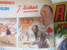 Rekord-magasinet 1947  II nr 24-47 puolivuosikerta, sisältö urheilua, kertomuksia, ajanvietettä, artikkelissa mm. Emil Zatopek, Elis Ask, Matti Järvinen...