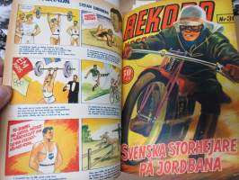 Rekord-magasinet 1947  II nr 24-47 puolivuosikerta, sisältö urheilua, kertomuksia, ajanvietettä, artikkelissa mm. Emil Zatopek, Elis Ask, Matti Järvinen...