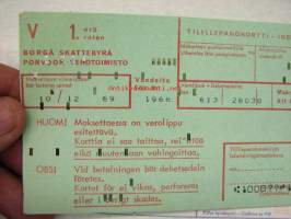 Porvoon verotoimisto / Borgå skattebyrå -ennakkoverojen maksulomakkeita 13 kpl vuoilta 1969, 1970