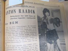Rekord-magasinet 1947  II nr 24-47 puolivuosikerta, sisältö urheilua, kertomuksia, ajanvietettä, artikkelissa mm. Emil Zatopek, Elis Ask, Matti Järvinen...