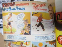 Rekord-magasinet 1947  II nr 24-47 puolivuosikerta, sisältö urheilua, kertomuksia, ajanvietettä, artikkelissa mm. Emil Zatopek, Elis Ask, Matti Järvinen...