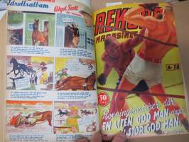 Rekord-magasinet 1947  II nr 24-47 puolivuosikerta, sisältö urheilua, kertomuksia, ajanvietettä, artikkelissa mm. Emil Zatopek, Elis Ask, Matti Järvinen...