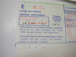 Porvoon verotoimisto / Borgå skattebyrå -ennakkoverojen maksulomakkeita 13 kpl vuoilta 1969, 1970