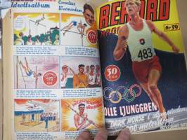 Rekord-magasinet 1947  II nr 24-47 puolivuosikerta, sisältö urheilua, kertomuksia, ajanvietettä, artikkelissa mm. Emil Zatopek, Elis Ask, Matti Järvinen...