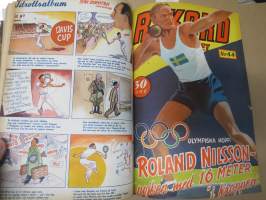 Rekord-magasinet 1947  II nr 24-47 puolivuosikerta, sisältö urheilua, kertomuksia, ajanvietettä, artikkelissa mm. Emil Zatopek, Elis Ask, Matti Järvinen...