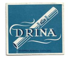 Drina-savukerasian kansi tupakkaetiketti
