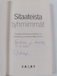 Sitaateista tyhmimmät (signeerattu, tekijän omiste)