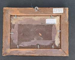 Gyorgy Nemeth, Maalaismaisema, öljymaalaus puulle kehystetty koko kehysten kanssa 16x22 cm