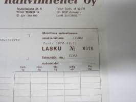 Kahvimiehet Oy, 11.3.1976 -laskulomake / asiakirja