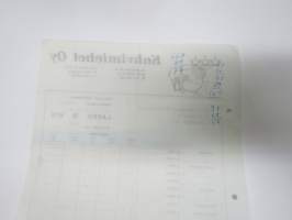 Kahvimiehet Oy, 11.3.1976 -laskulomake / asiakirja