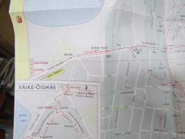 Tallinn - Schéma du transport urbain 1980 -Tallinnan katu- ja osoitekartta, ranskankielinen