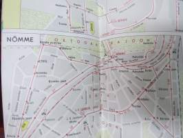 Tallinn - Schéma du transport urbain 1980 -Tallinnan katu- ja osoitekartta, ranskankielinen